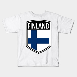 Flag Shield - Finland Kids T-Shirt